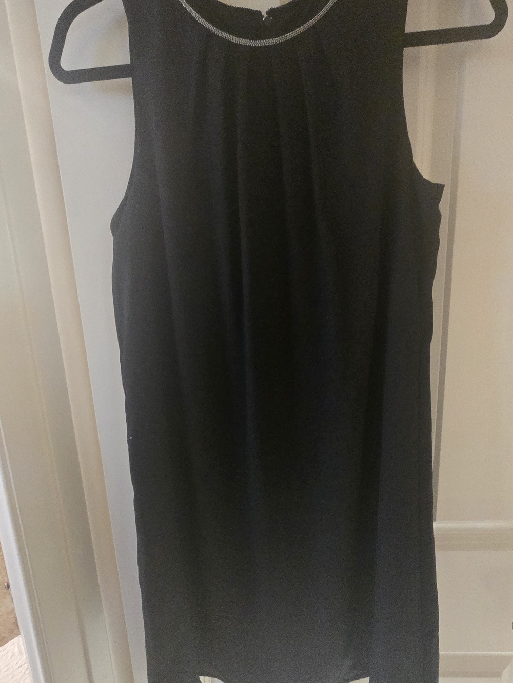 H&M Black Sleeveless Dress with Rhinestone Neckline